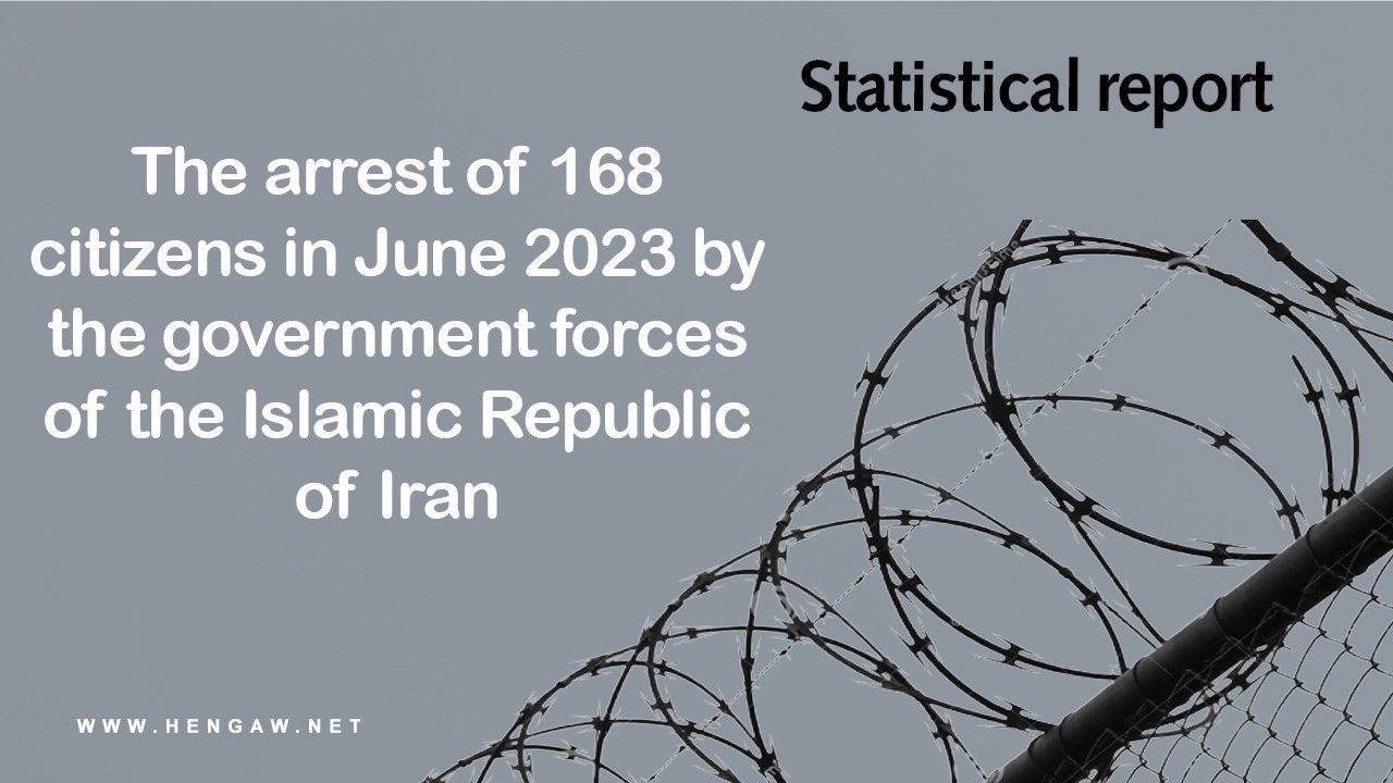 The arrest of 168 citizens in June 2023 by the government forces of the Islamic Republic of Iran