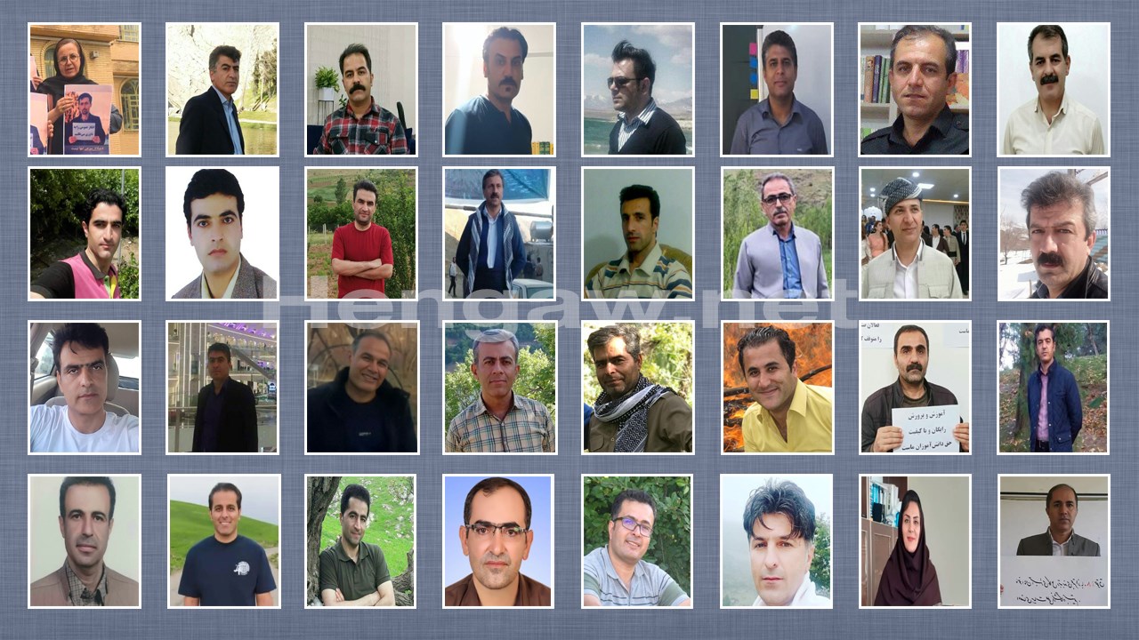 Hengaw reports on the arrest of more than 40 teachers and union activists in different cities of Kurdistan
