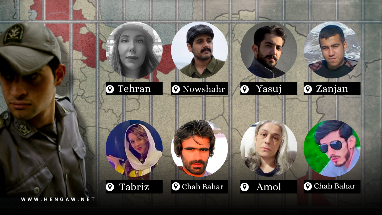 Following the persistent crackdown on activists in Iran, 8 individuals were detained this week