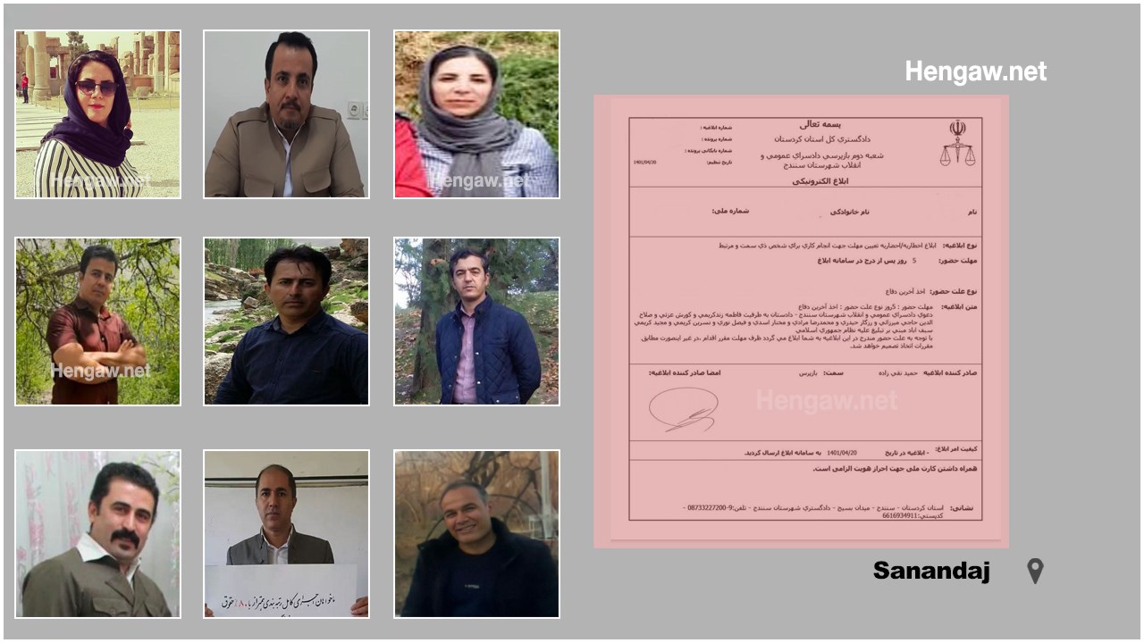 Holding a hearing on the accusations of 9 teachers in Sanandaj