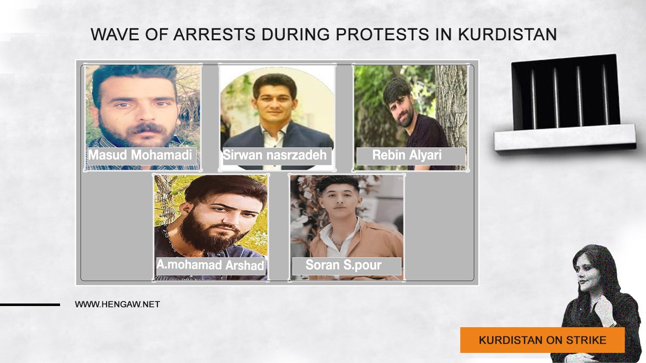 Kurdistan protests: identification of 9 detainees' identities in Oshnovieh, Saqqez, Kamiyaran, Sardasht, Piranshahr, and Takab