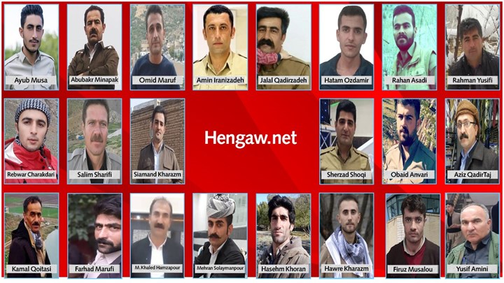 Imposing death, imprisonment, and fine sentences for 22 Kurdish political activists in March 2022 