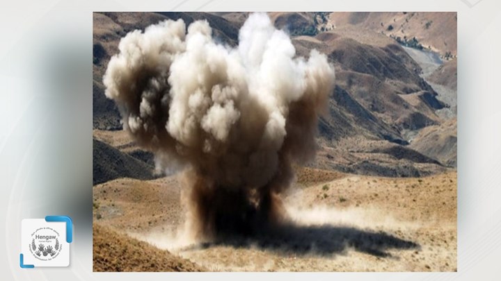 A Kurdish civilian injured in a Landmine explosion in Sardasht