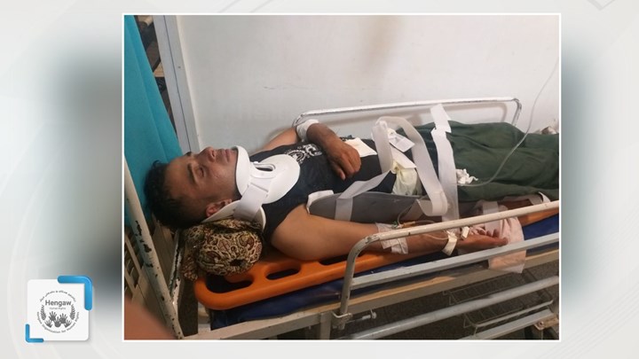 Kolbar  gets injured after falling from heights on the border of Nowsud