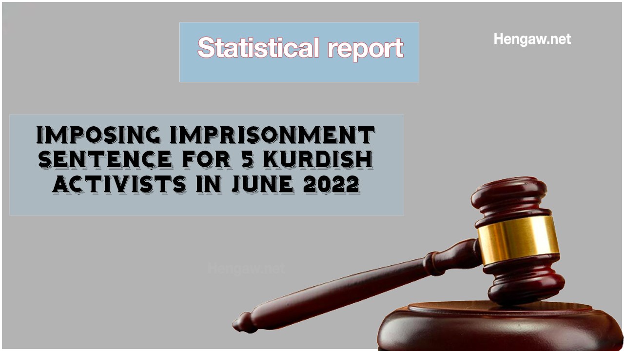 Imposing imprisonment sentence for 5 Kurdish activists in June 2022  